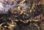 Peter Paul Rubens Stormy Landscape with Philemon und Baucis painting